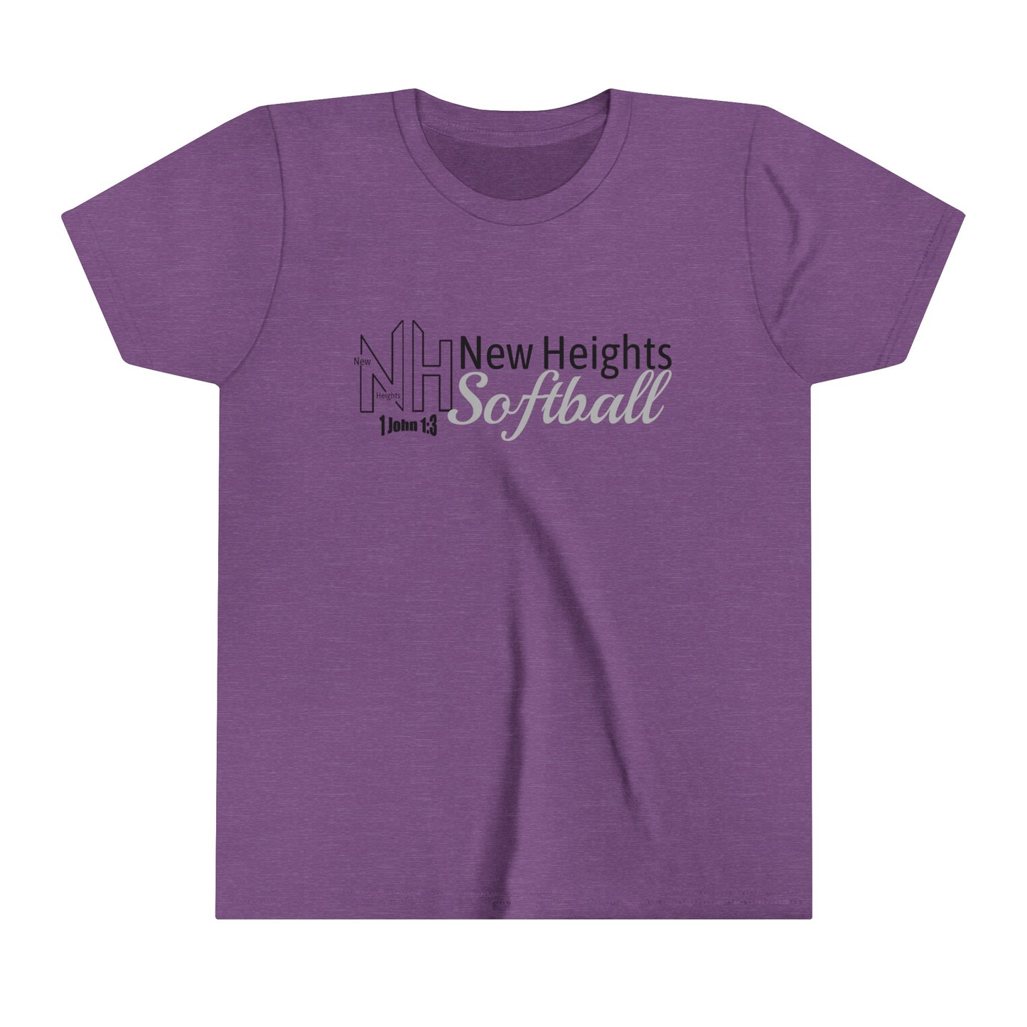 New Heights Softball Cheer Squad Youth Short Sleeve Tee