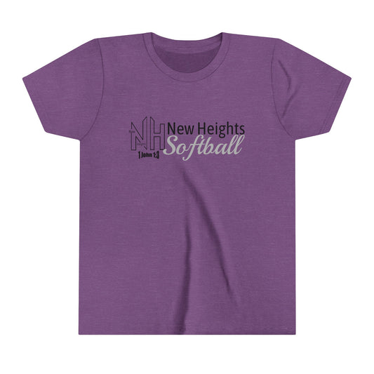 New Heights Softball Cheer Squad Youth Short Sleeve Tee