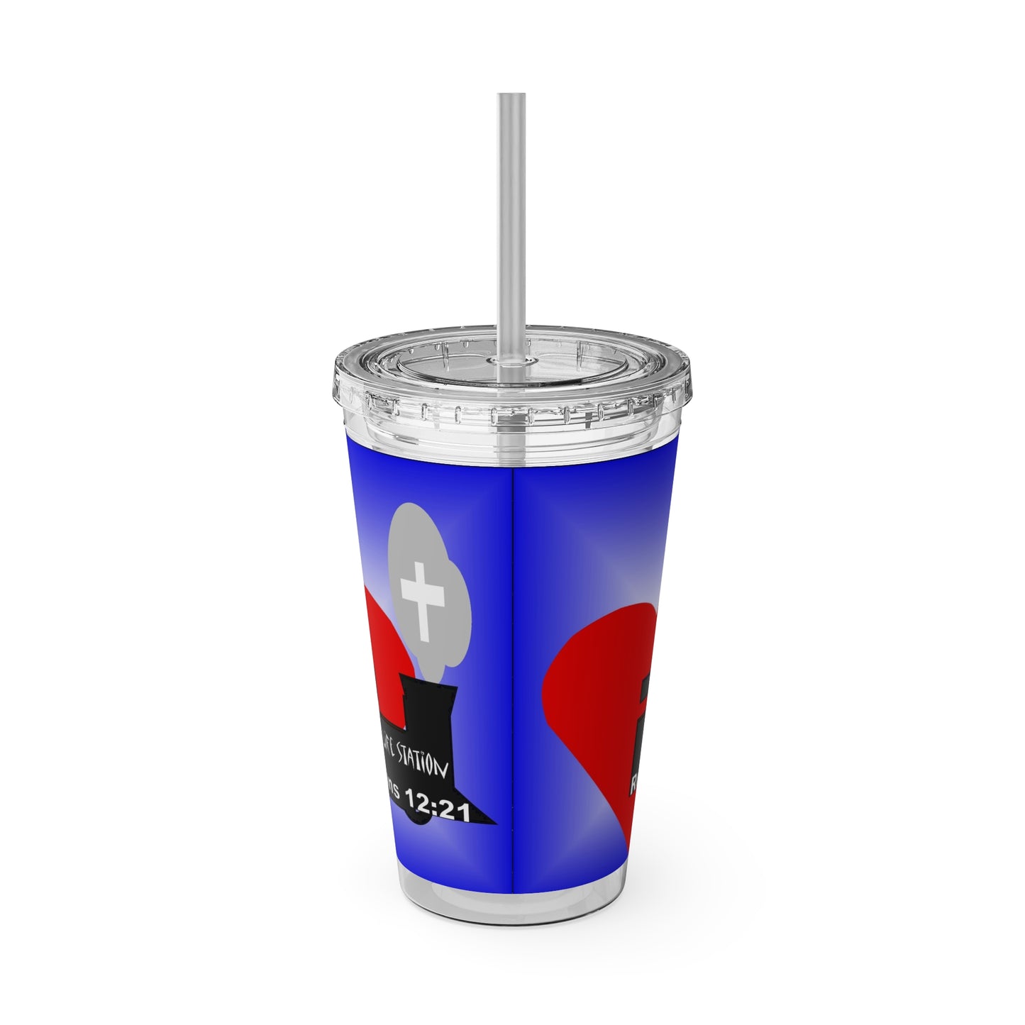 Life Station themed Sunsplash Tumbler with Straw, 16oz