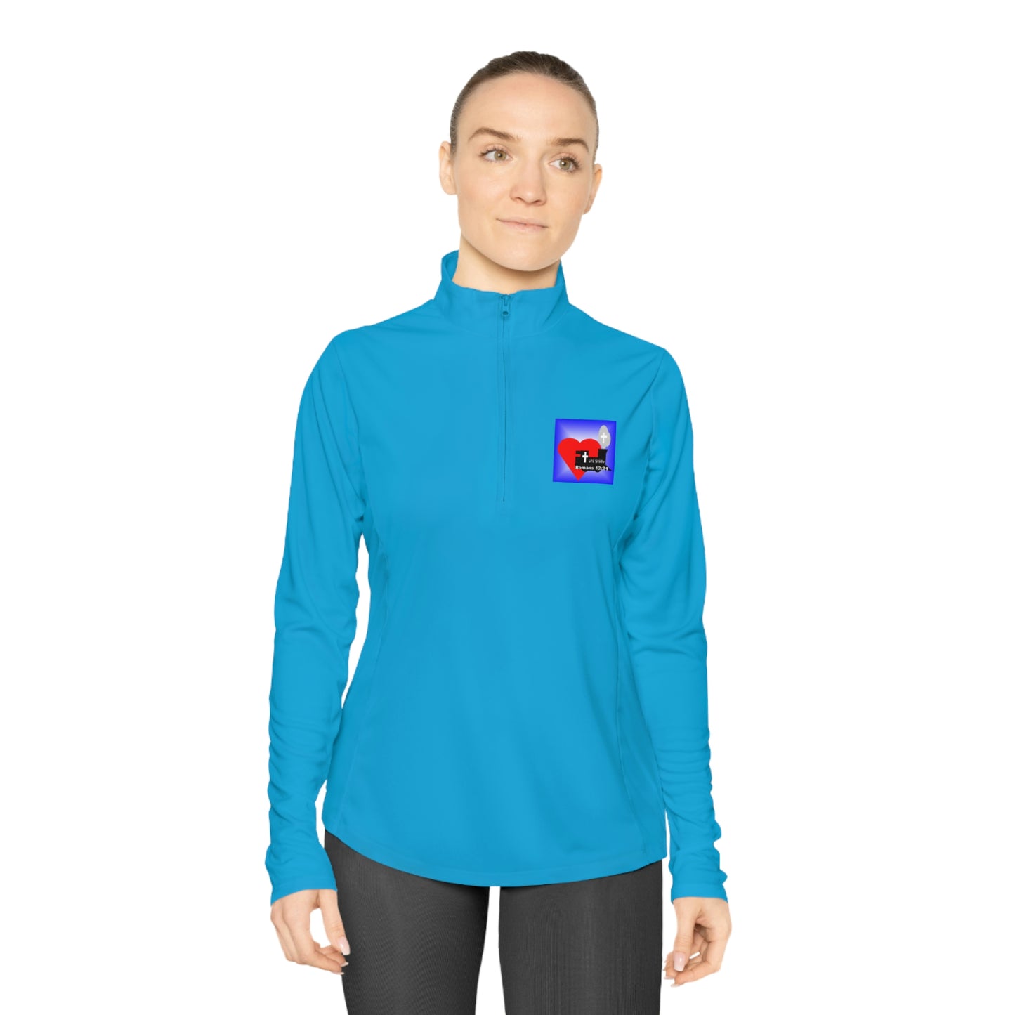 LifeStation Logo Ladies Quarter-Zip Pullover