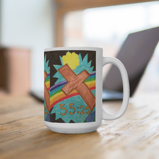 Ceramic Mug 15oz Psalm 55:22