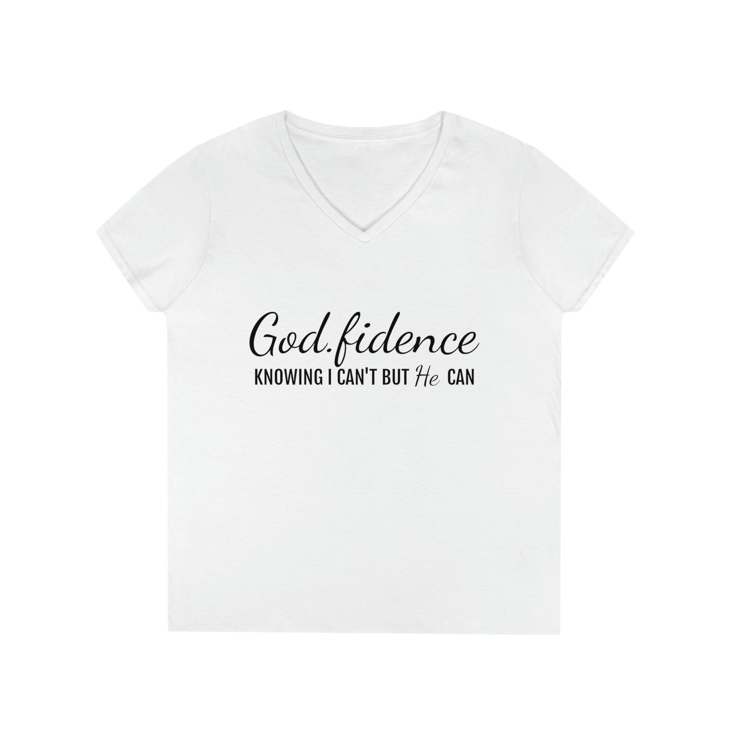 God-fidence Ladies' V-Neck T-Shirt