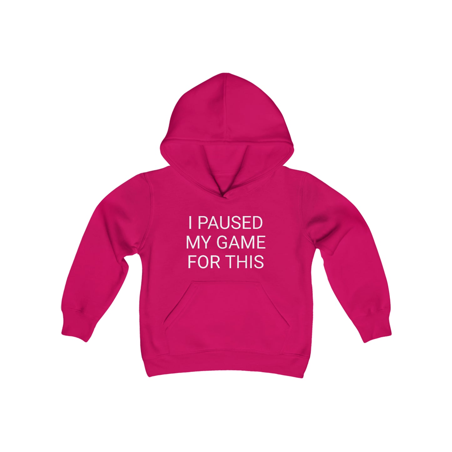 I Paused My Game for This Youth Heavy Blend Hooded Sweatshirt