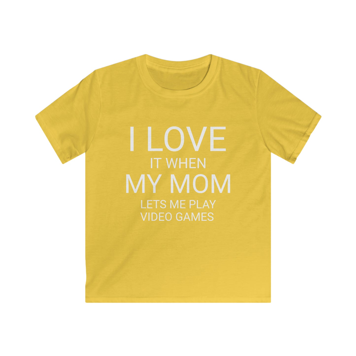 I Love My Mom Kids Softstyle Tee