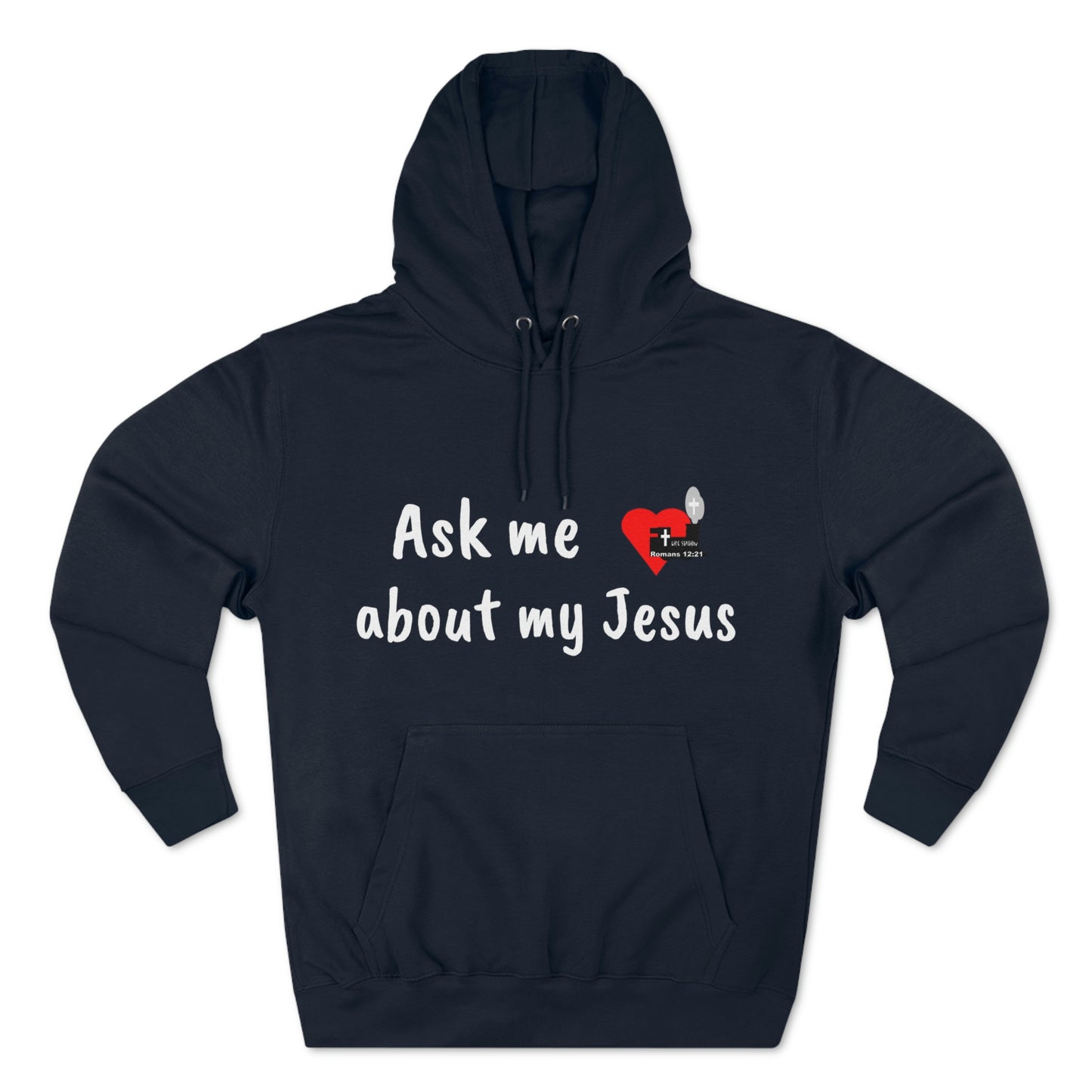 LifeStation Ask me about my Jesus Unisex Premium Pullover Hoodie