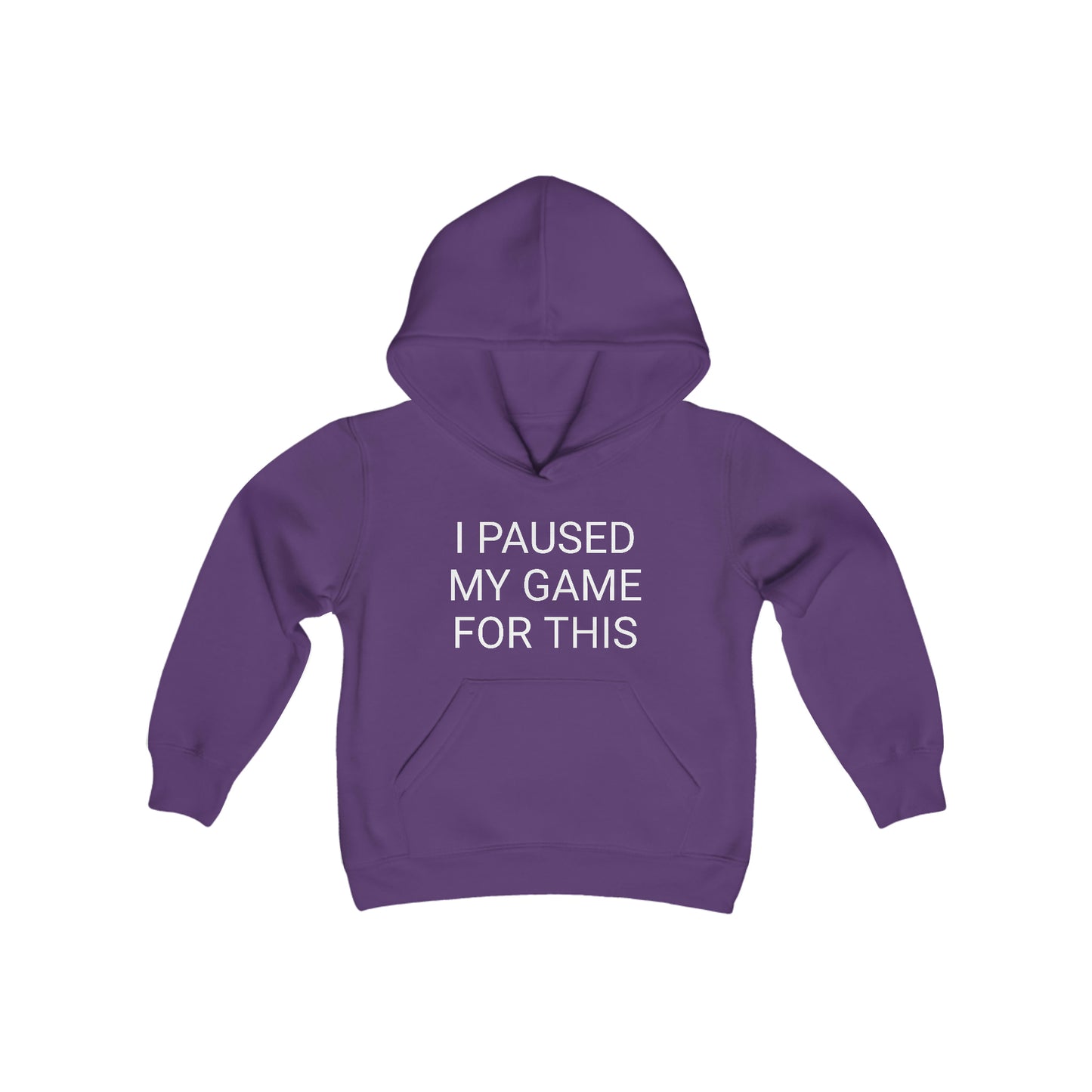 I Paused My Game for This Youth Heavy Blend Hooded Sweatshirt