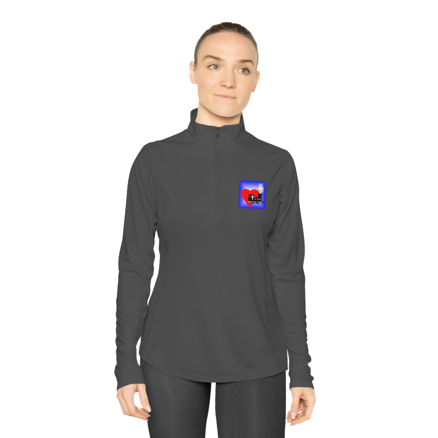 LifeStation Logo Ladies Quarter-Zip Pullover