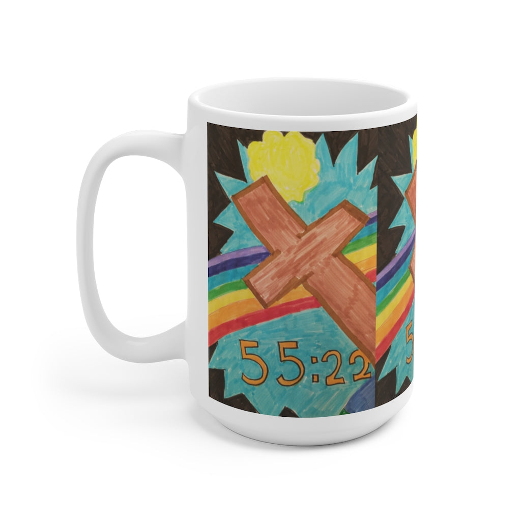 Ceramic Mug 15oz Psalm 55:22
