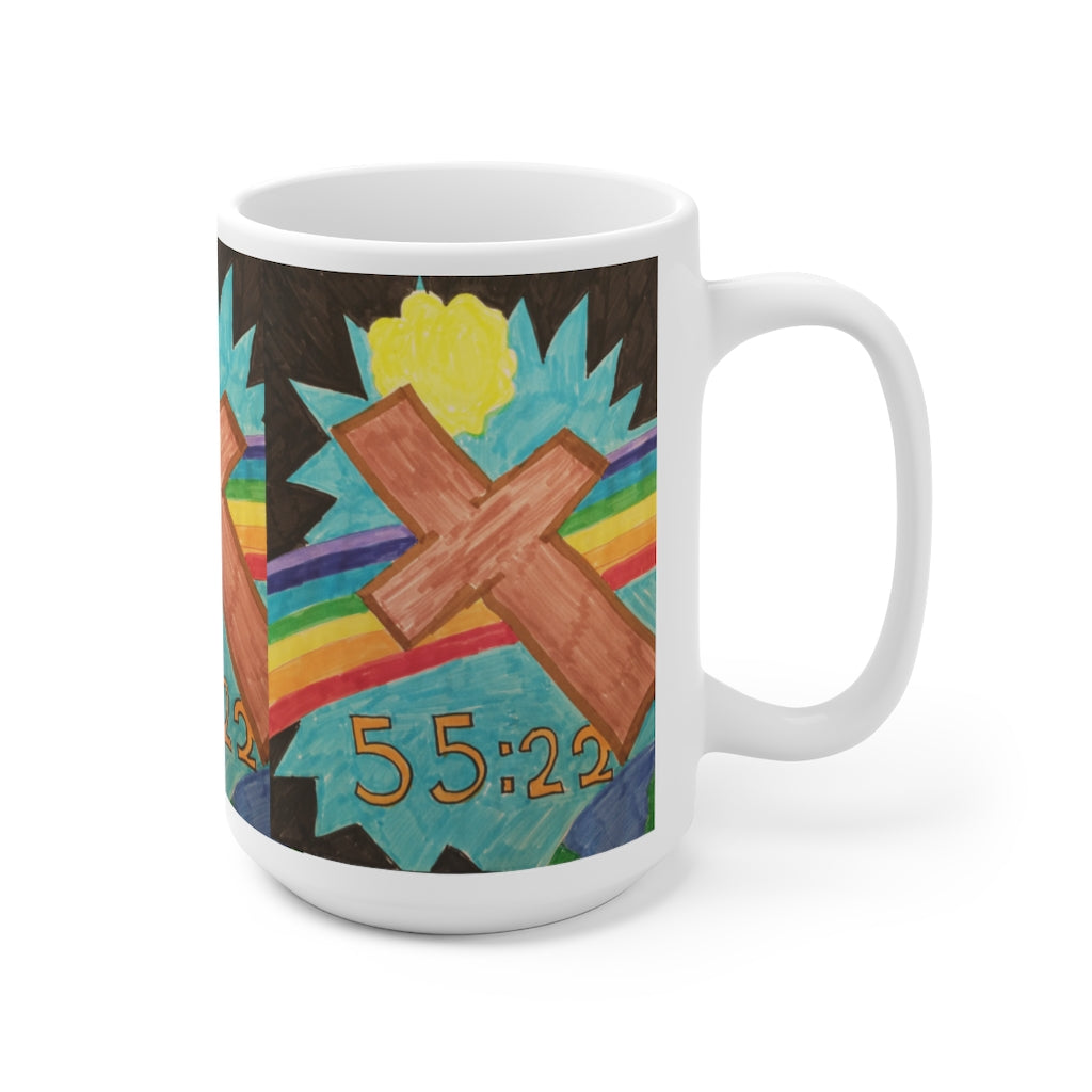 Ceramic Mug 15oz Psalm 55:22