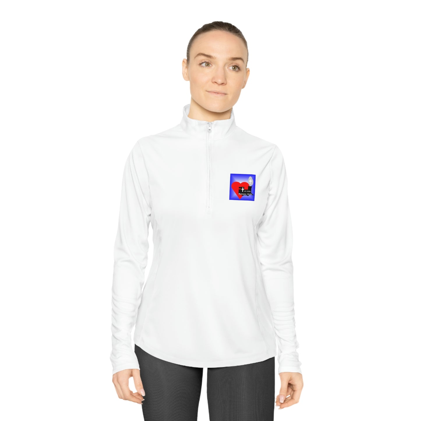 LifeStation Logo Ladies Quarter-Zip Pullover
