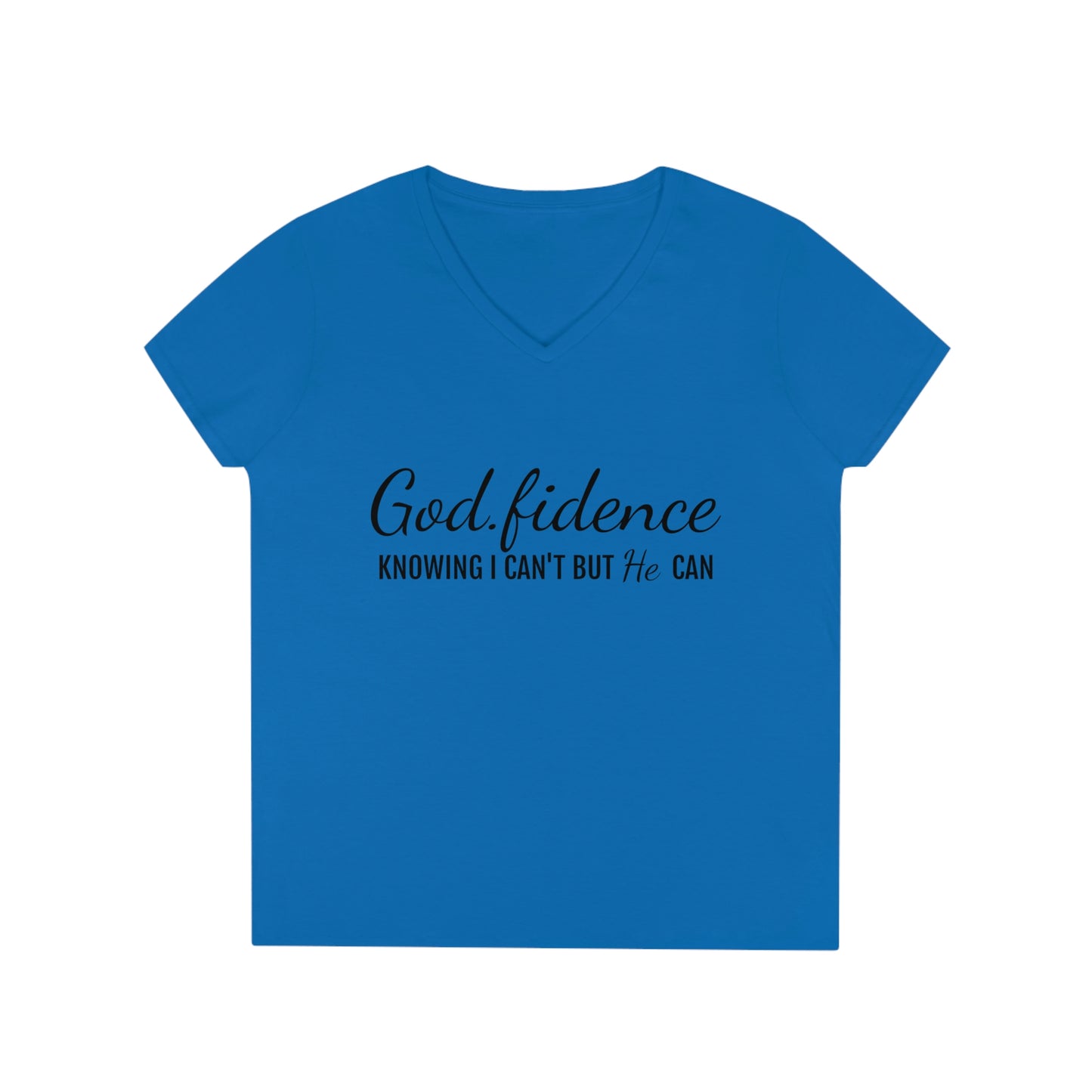 God-fidence Ladies' V-Neck T-Shirt