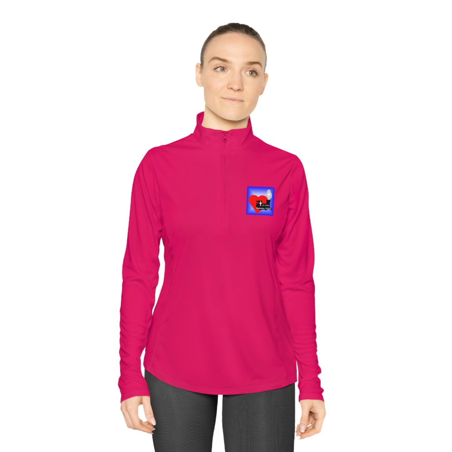 LifeStation Logo Ladies Quarter-Zip Pullover