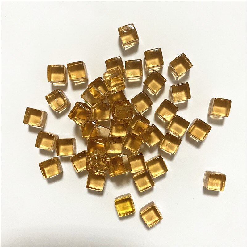 50Pcs/Set 8mm Cube Colorful Crystal Square Corner Transparent Dice Chess Piece Right Angle For Board Game