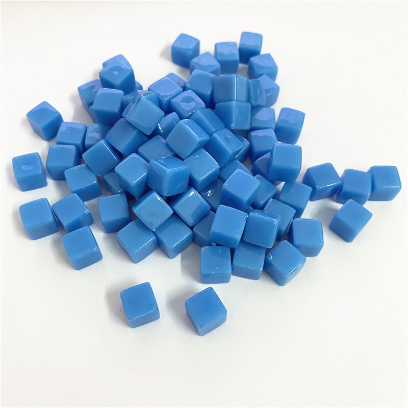 50Pcs/Set 8mm Cube Colorful Crystal Square Corner Transparent Dice Chess Piece Right Angle For Board Game