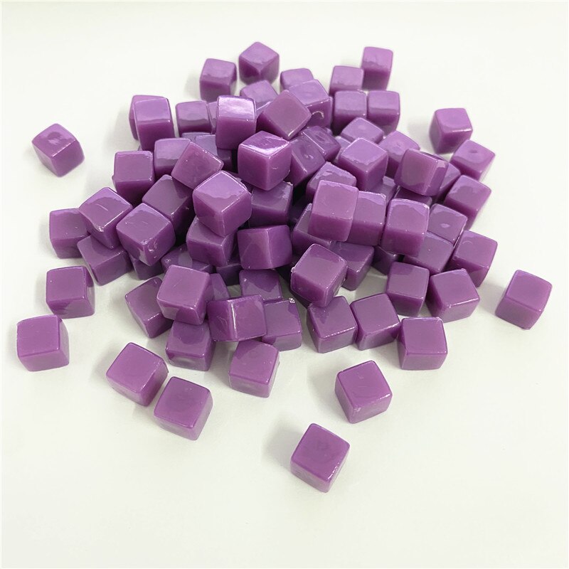 50Pcs/Set 8mm Cube Colorful Crystal Square Corner Transparent Dice Chess Piece Right Angle For Board Game