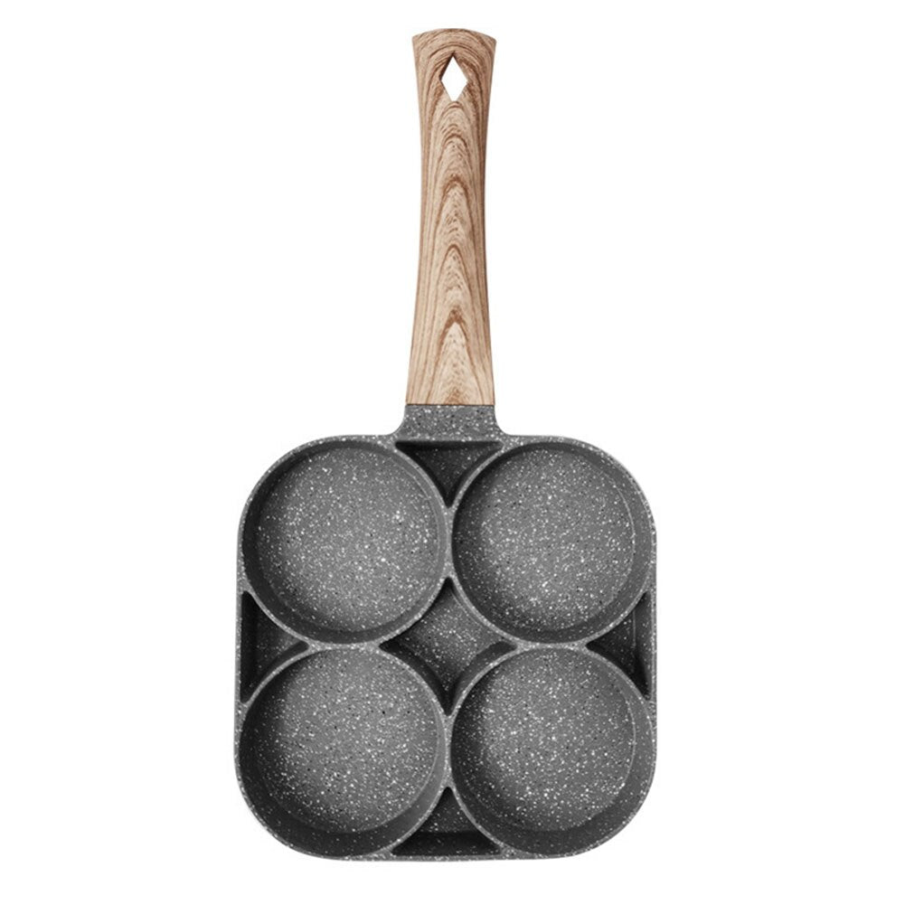 3/4 Holes Frying Pot Pan Thickened Omelet Pan Non-stick Egg Dumpling Ham Pancake Steak Breakfast Maker Kitchen Cookware