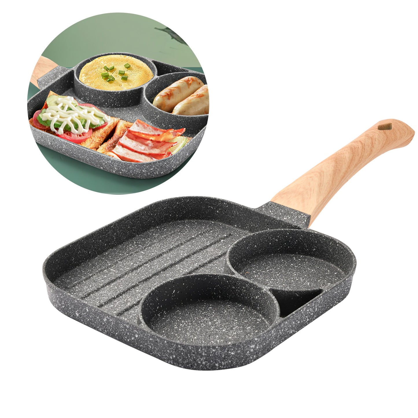Frying Pan Durable Non-stick skillet Mini Thick Steak Flat cooking Pan Iron Pancake Egg Fryer Kitchen Cookware Cast Iron Tools
