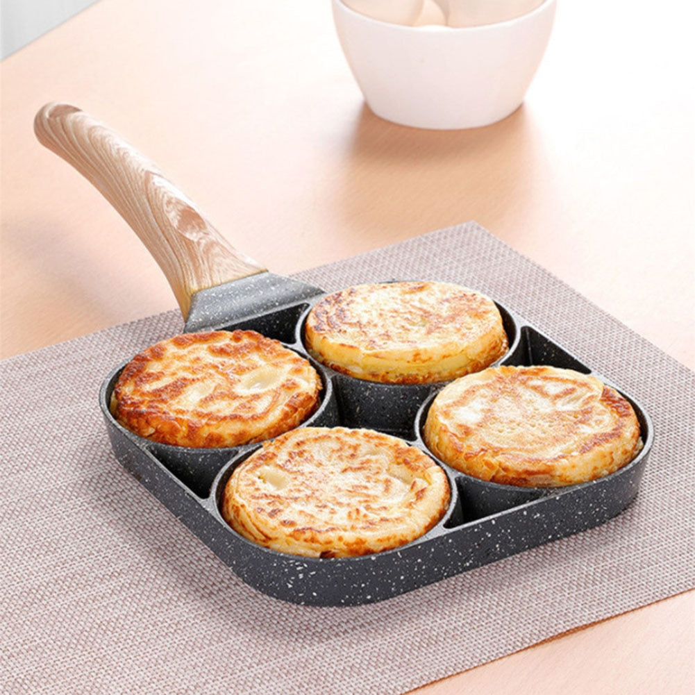 3/4 Holes Frying Pot Pan Thickened Omelet Pan Non-stick Egg Dumpling Ham Pancake Steak Breakfast Maker Kitchen Cookware