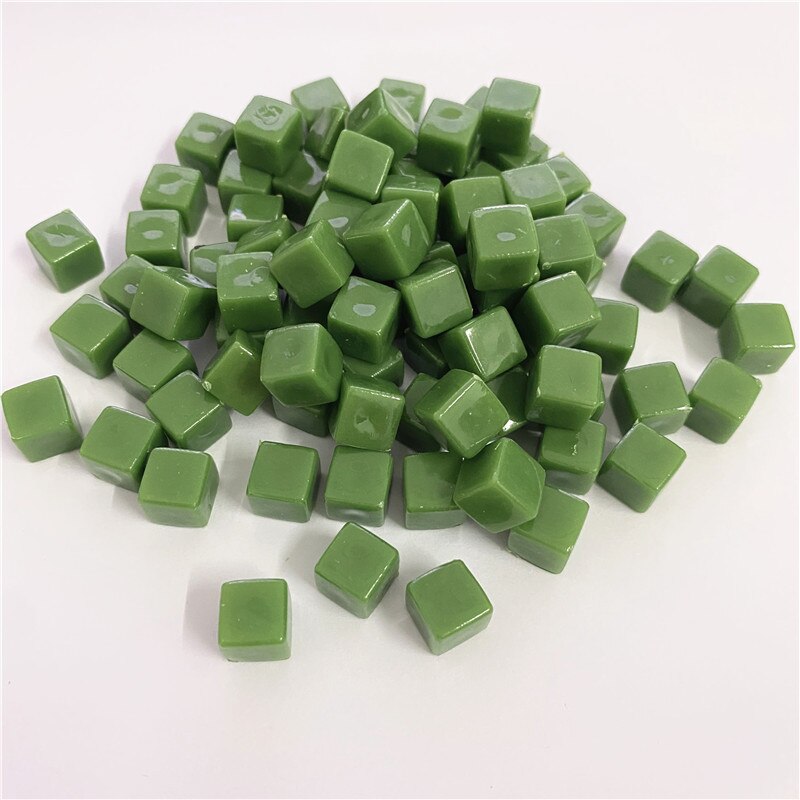 50Pcs/Set 8mm Cube Colorful Crystal Square Corner Transparent Dice Chess Piece Right Angle For Board Game