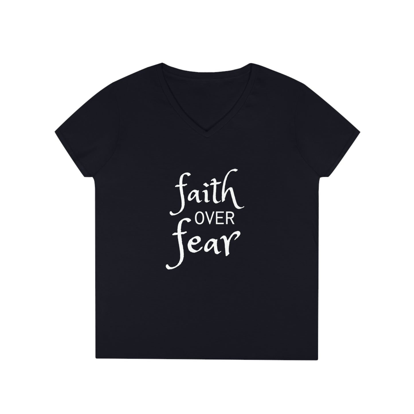Faith Over Fear Ladies' V-Neck T-Shirt