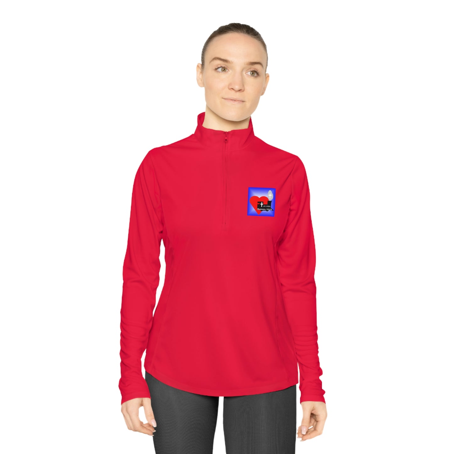 LifeStation Logo Ladies Quarter-Zip Pullover