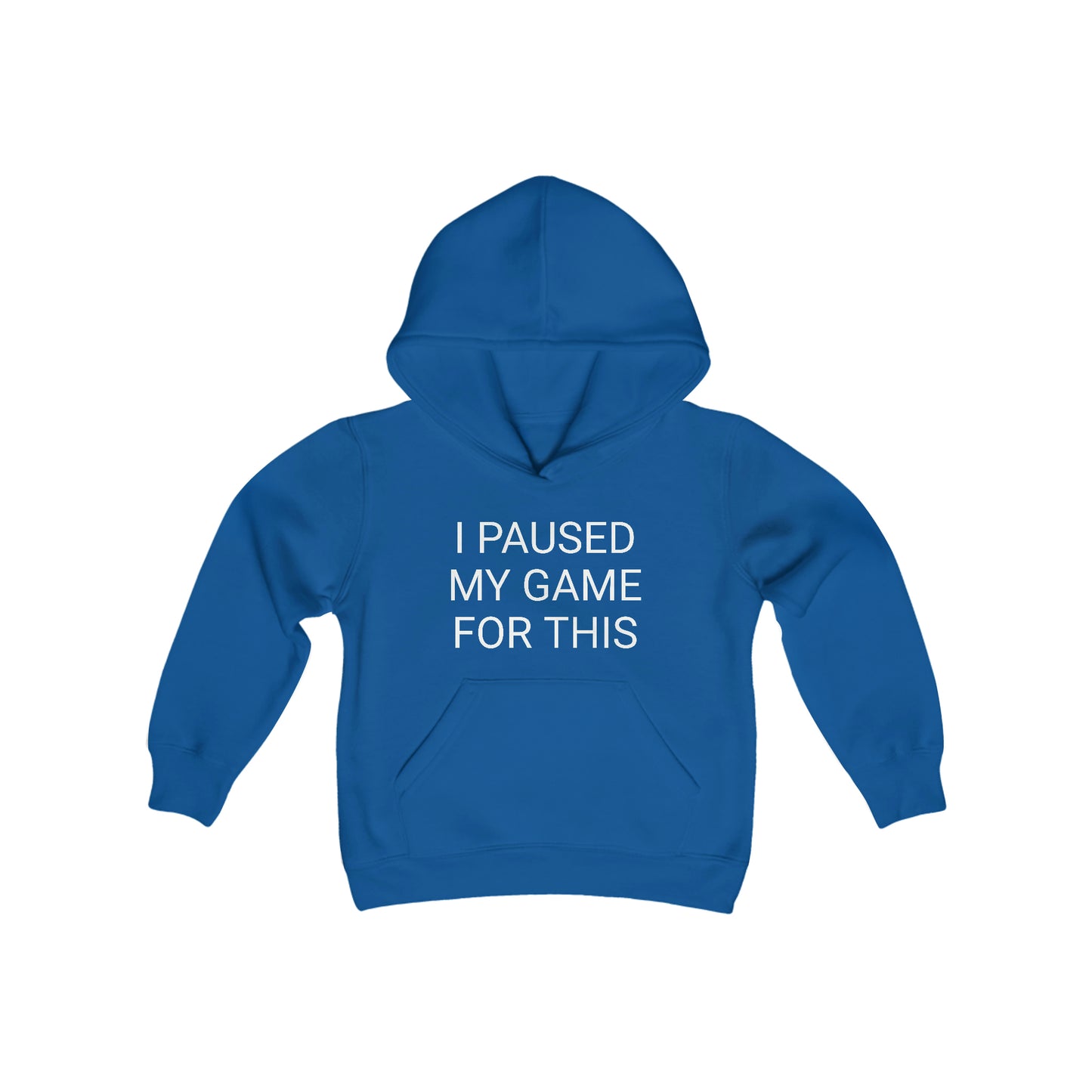 I Paused My Game for This Youth Heavy Blend Hooded Sweatshirt