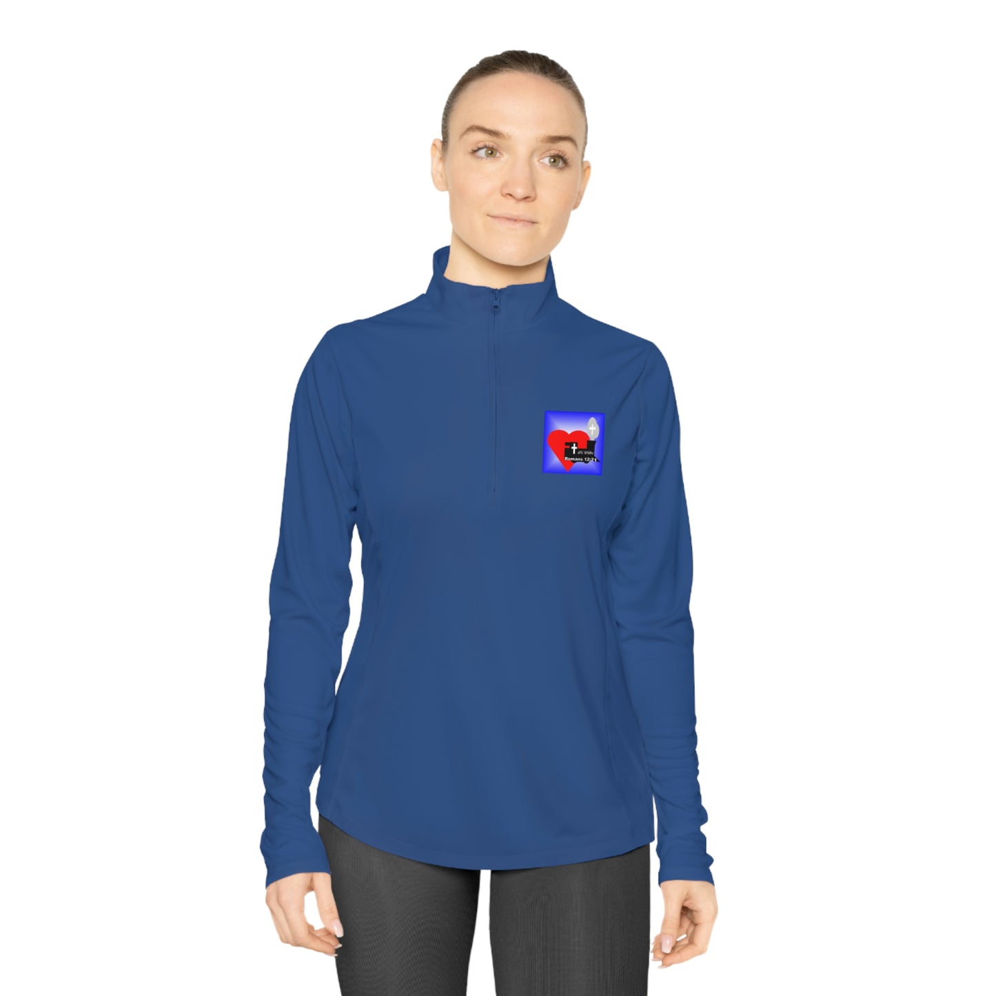 LifeStation Logo Ladies Quarter-Zip Pullover