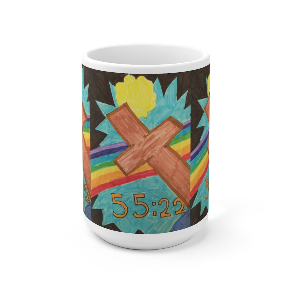 Ceramic Mug 15oz Psalm 55:22