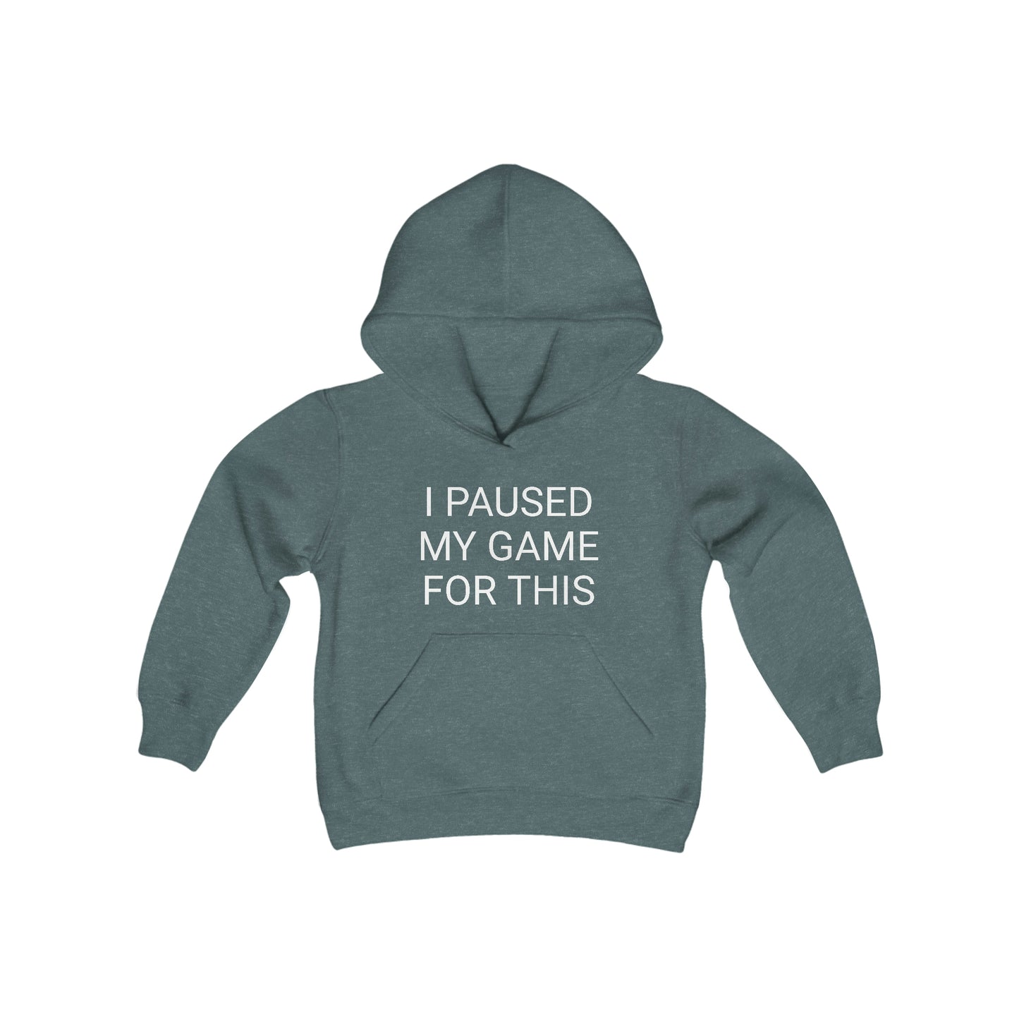 I Paused My Game for This Youth Heavy Blend Hooded Sweatshirt