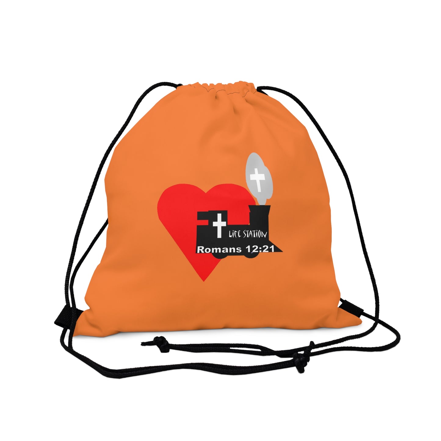 Life Station Logo Outdoor Drawstring Bag