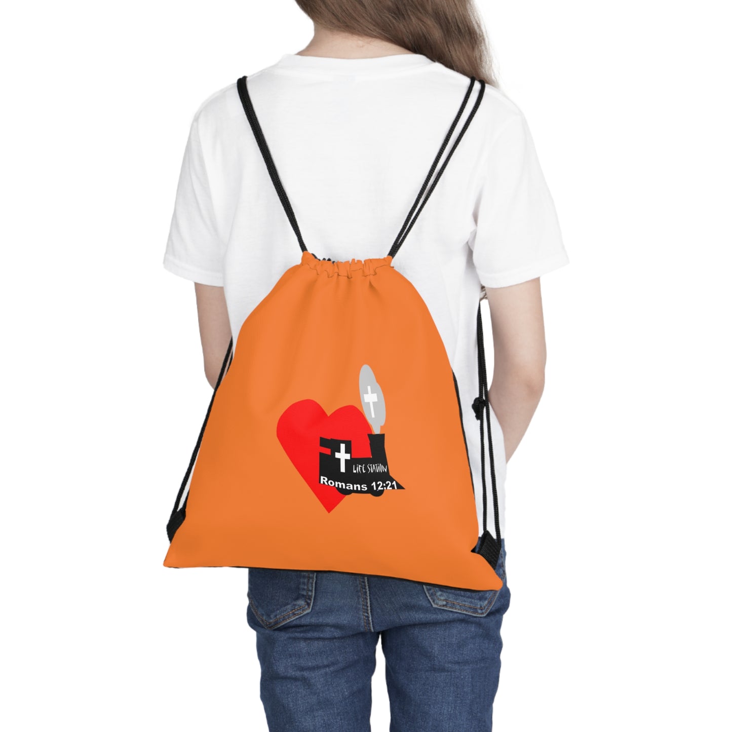 Life Station Logo Outdoor Drawstring Bag