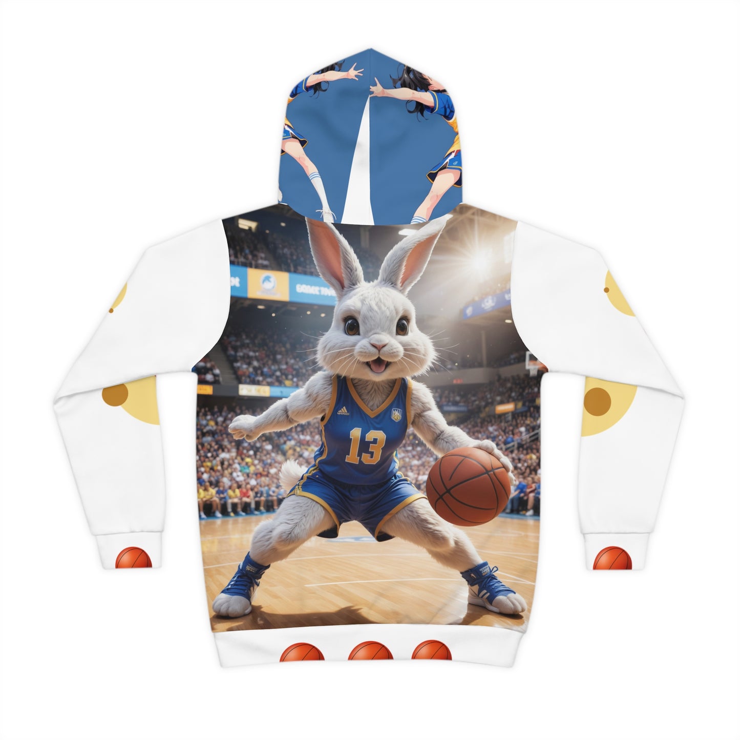 Children's Hoodie - Bunny Basketball Hoodie