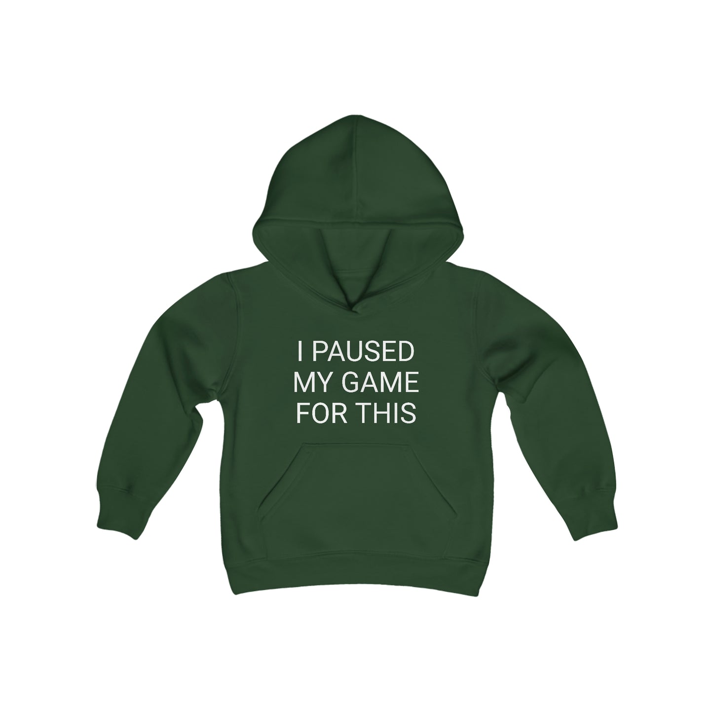 I Paused My Game for This Youth Heavy Blend Hooded Sweatshirt