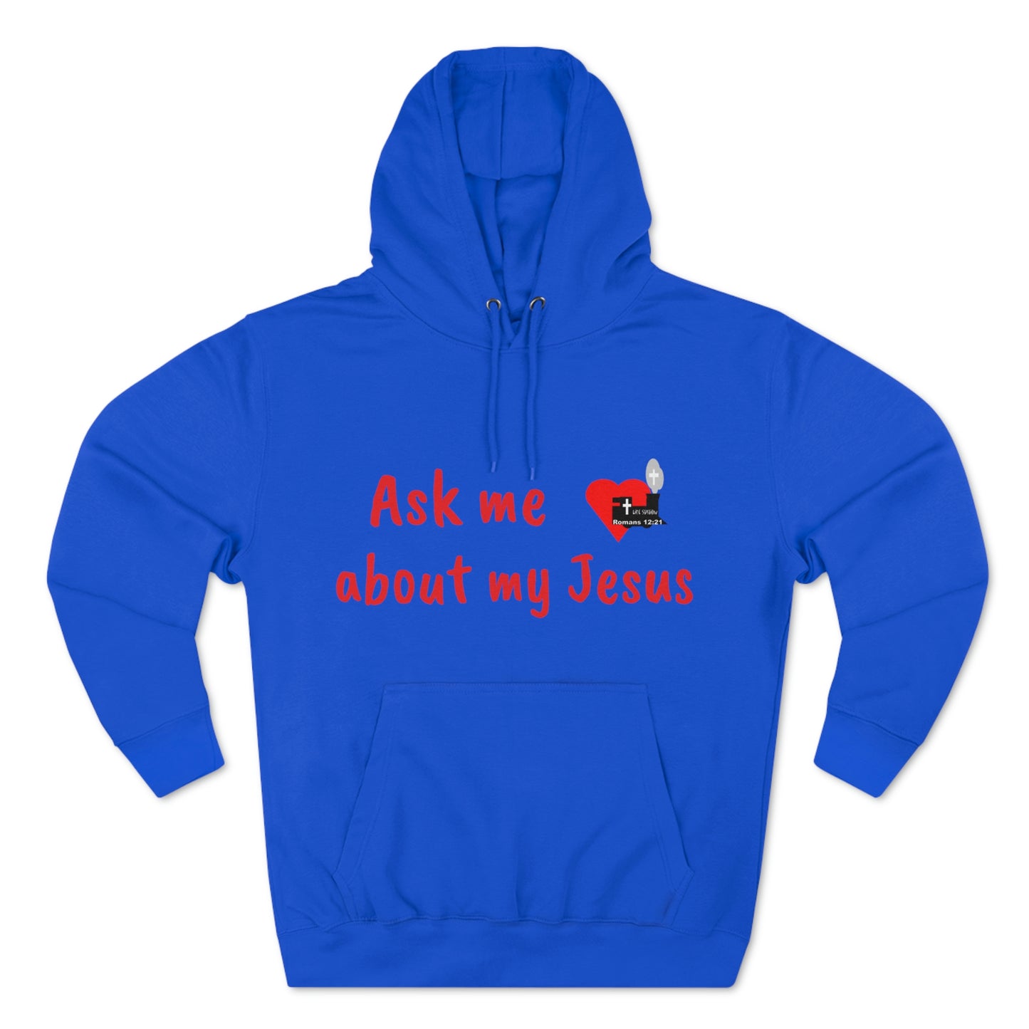 LifeStation Ask me about my Jesus Unisex Premium Pullover Hoodie