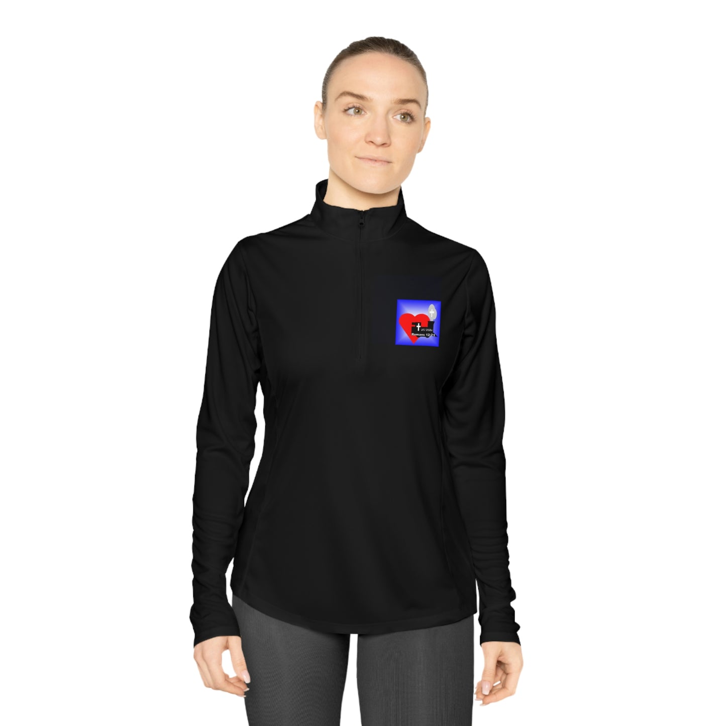 LifeStation Logo Ladies Quarter-Zip Pullover