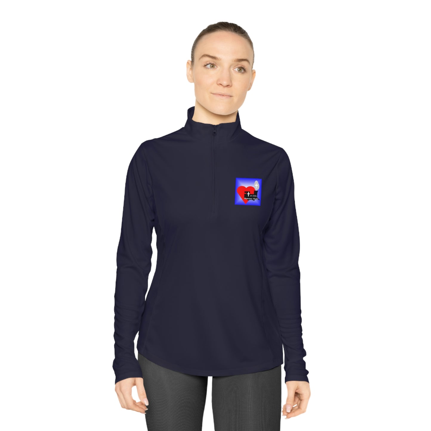 LifeStation Logo Ladies Quarter-Zip Pullover