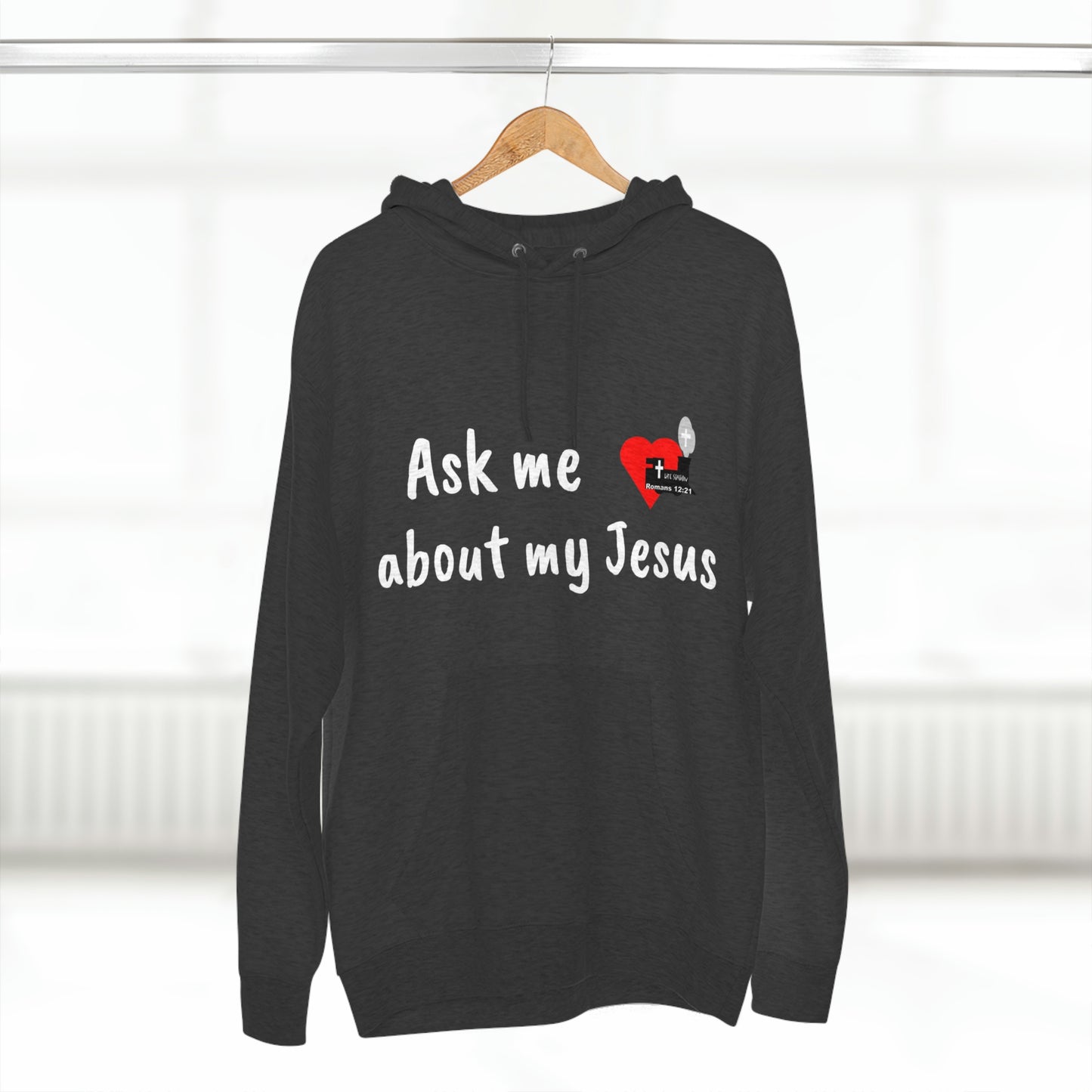 LifeStation Ask me about my Jesus Unisex Premium Pullover Hoodie