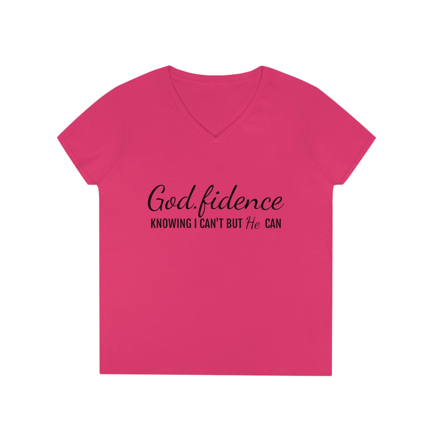 God-fidence Ladies' V-Neck T-Shirt